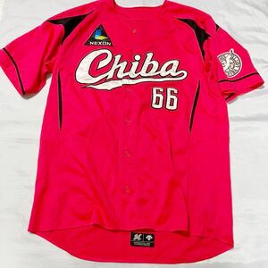 NPB 千葉ロッテマリーンズ レプリカユニフォーム 岡田幸文 #66 ピンク 千葉バージョン CHIBA メンズ　フリーサイズ DESCENTE デサント