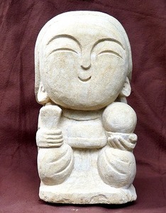 田の神様　石像h32cm　12kg　石仏　山の神　豊作祈願　石像　石灰岩加工