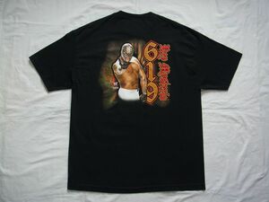 ☆美品・未着用☆ 00s ビンテージ WWE Rey Mysterio レイ・ミステリオ 619 West Coast Pop Tシャツ sizeXL 黒 ☆USA古着 プロレス WWF 90s