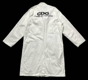 ■ GOOD DESIGN SHOP COMME des GARCONS × molinel コムデギャルソン × モリネル ■ バックビッグ CDG プリント ショップコート ホワイト