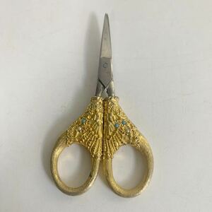 裁縫道具 手芸 糸切り鋏 ミニハサミ 刺繍鋏 装飾 ゴールド ビンテージ 古道具