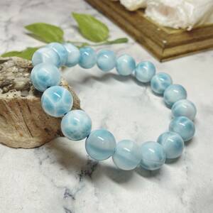 【E4865】AAAAA＊ラリマー＊11.5㎜＊ブレスレット＊高品質＊Larimar＊