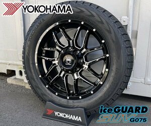 車検対応 ランクル300専用 国産20インチスタッドレスタイヤホイール Black Mamba BM7 YOKOHAMA iceGuard G075 265/55R20