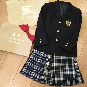 美品　バーバリー　BURBERRY ジャケット　ブレザー　スカート　フォーマル 　入学式　卒業式　発表会　130㎝　日本製　セット