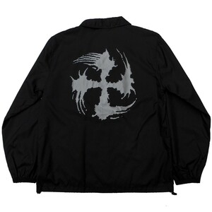 未使用 CPW SKATE SHOP SUGI-MANJI WIND BREAKER ブラック 黒x銀 M ウィンドブレーカー ナイロン コーチジャケット スギマンジ マジマンジ