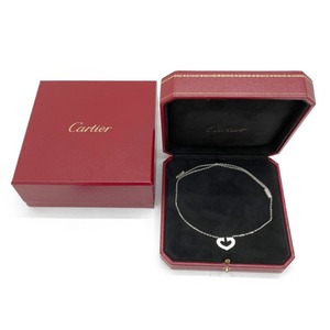 ◆◆ Cartier カルティエ 750ホワイトゴールド 総重量7.4ｇ Cハートネックレス 箱付 やや傷や汚れあり