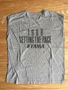 1988年頃　TAMA 1988 SETTING THE PACE NO SLEEVE T-SHIRTS　タマ　ノースリーブＴシャツ　中古　ビンテージ　ジャンク難あり