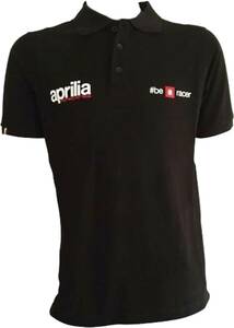 ★送料無料★Aprilia Racing Team MotoGP bikes Travel polo shirt アプリリア ポロシャツ 半袖 ブラック Sサイズ