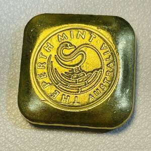 オーストラリア 硬貨 古銭 「パースミント オーストラリア」銘 インゴッド 白鳥 記念幣 メタル 重11.43g