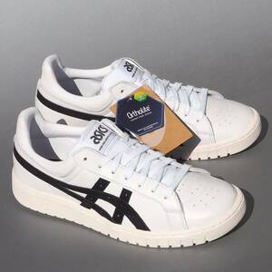 デッド!! US 8 1/2 /26,5cm 新品!! ASICS Tiger GEL-PTG LO アシックスタイガー ゲル ポイントゲッター 白ｘ黒 天然皮革