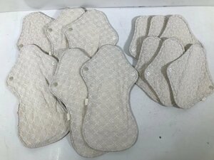 布ナプキン サイズ２種類 ベージュ系 12枚セット 女性用品 生理用品 未使用品