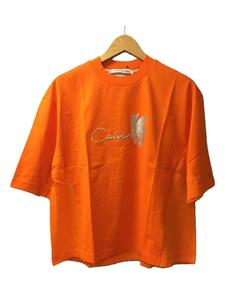 Calvin Klein◆SILVER LOGO REMAKE TEE/Tシャツ/SIZE:S/コットン/オレンジ/J215977