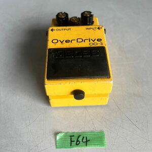 F64 レタパ520円発送　現状品　F☆BOSS OD-3 Over Drive エフェクター オーバードライブ ☆中古☆