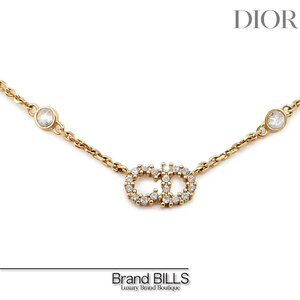 未使用品 Christian Dior ディオール クレール ディー リュヌ ネックレス N1033CDLRS_D301 CDロゴ ラインストーン ゴールド アクセサリー