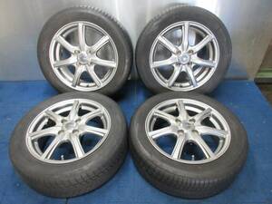 ★8-8.5分山★18年製★ Firestone FIREHAWK WIDE OVAL 175/60R15　社外ホイール 15×5.5J +42 4H-100 4本セット　D597