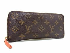 1円 LOUIS VUITTON ルイヴィトン M60743 モノグラム ポルトフォイユ クレマンス 長財布 ウォレット ブラウン系 AX4297