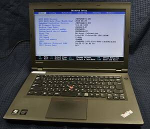 起動確認のみ(ジャンク扱い) レノボ ThinkPad L440 CPU:Celeron 2950M RAM:2G HDD:無し (管:KP208