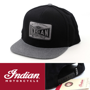 キャップ 帽子 メンズ 平ツバ インディアン モーターサイクル Indian Motorcycle Mirror Patch Cap ブラック 2861682 USA