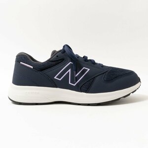 【1円スタート】New Balance ニューバランス 2E WW550NL3 ローカット スニーカー ネイビー こん パープル 24.5cm レディース カジュアル 靴