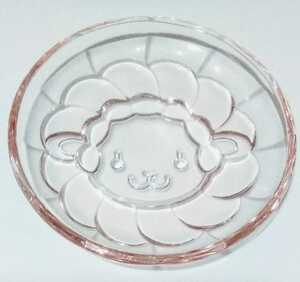 即決 新品 ノベルティ 可愛い ピンク 獅子 フレンチウーラー ガラス製 小皿 醤油皿 ミスド お皿 ミスタードーナツ 非売品 ポンデライオン