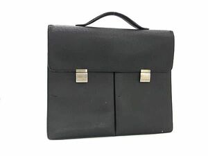 1円 LOUIS VUITTON ルイヴィトン M30802 タイガ カザン ビジネスバッグ ブリーフケース 書類かばん メンズ ブラック系 BK1565