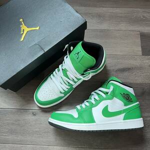 NIKE AIR JORDAN 1 MID 28cm DQ8426-301 ナイキ エア ジョーダン 1 ミッド LUCKY GREEN/BLACK-WHITE　メンズ　スニーカー　シューズ