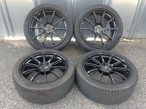 中古 アドバンレーシング RS ポルシェ 20インチ 9J/11J +55/+65 PCD130 5H タイヤ付き4本セット ADVAN RACING