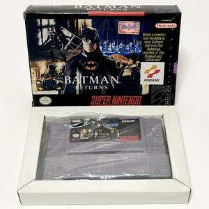 北米版 スーパーファミコン SNES BATMAN RETURNS / バットマン リターンズ 箱説付き 痛みあり 動作未確認 コナミ Konami