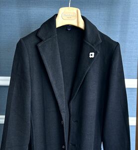 ラルディーニ(Lardini)ニットジャケット、ウール、黒、サイズXS、秋冬アイテム、本物