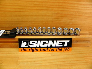 シグネット 1/4(6.35) 超ショート ソケットレンチ セット 13点 (全長16mm) SIGNET 11135