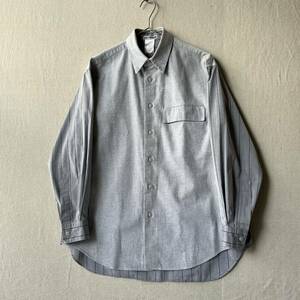 ISSEY MIYAKE 切替し シャツ / XS コットン グレー ストライプ ビンテージ アーカイブ 90s レディース T4-02096-8327