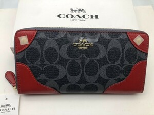 コーチ COACH 長財布 財布 シグネチャー アコーディオンラウンドジップウォレット財布 新品 未使用 贈り物 F53780 w188