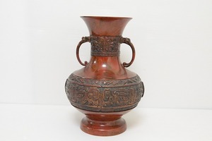 壺　つぼ　アンティーク　置物　花瓶　青銅