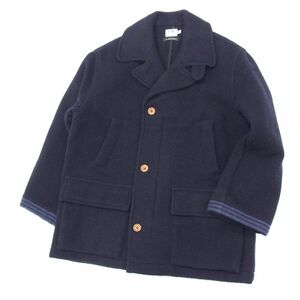 定価5万円以上●C.P.COMPANY CPカンパニー コート ジャケット ジュニア キッズ 140 ネイビー 濃紺 ウール フォーマル イタリア製 正規品