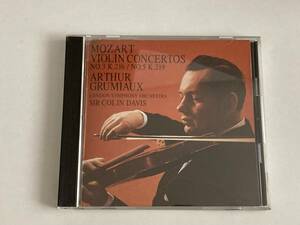 モーツァルト ヴァイオリン協奏曲第3番・第5番、協奏交響曲　グリュミオー　ロンドン交響楽団