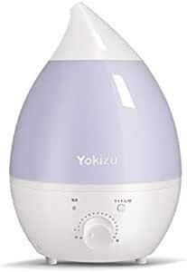 Yokizu 加湿器 卓上 大容量 次亜塩素酸水対応 除菌 アロマ 超音波式 静音 LEDライト 加湿機 しずく型 お手入れ簡