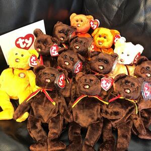 レア MasterCard Exclusive Ty ビーニーベイビー ビーニーズ 13体 まとめ セット Rare TY BEANIE BABIES 13 piece set Anniversary Card