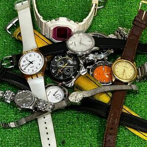 SEIKO セイコー CITIZEN シチズン CASIO カシオ swatch スウォッチ など 時計 腕時計 まとめ売り 10本 ジャンク品(E436)