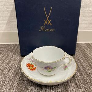 MEISSEN マイセン カップ ソーサー 洋食器 食器 フラワー 箱付き 西洋