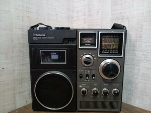 National　ナショナル　RQ-585 BCL 6バンド　ラジカセ　ラジオ　カセットレコーダー　当時物　レトロ　ビンテージ　ジャンク