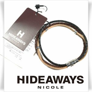 新品1円～★HIDEAWAYS NICOLE ハイダウェイ ニコル メンズ ブレスレット アクセサリー メッシュ×フェイクスウェード 正規店本物◆1695◆