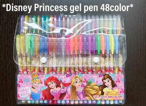 新品同様　ディズニー　プリンセス　Disney ゲル　ペン　48色　セット　まとめ売り　ボールペン　パステル　メタル　パール