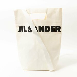 【1円スタート】JIL SANDER ジルサンダー 非売品 レア ポップアップ限定ショッパーバッグ ホワイト 白 耐水 ユニセックス 肩掛け 手さげ 鞄