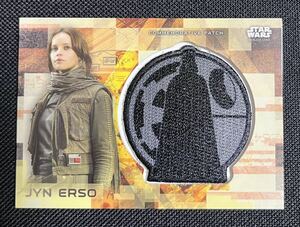 STAR WARS ROGUE ONE BLASTER JYN ERSO COMMEMORATIVE DEATH STAR PATCH CARD #MP-JE パッチワッペンカード