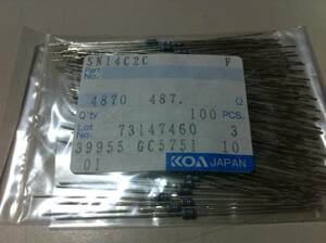 KOA SN14C2C 1/4w　487Ω F ±1％ 100本1袋 (7)