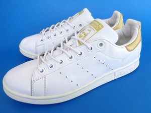 12019■16年製 adidas stansmith アディダス スタンスミス 白 金 レザー 26 cm BA7729 ビンテージ 顔つき