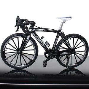 ロードバイク ミニチュア 自転車模型 自転車ミニチュア 自転車玩具 ダイキャストバイクモデル おもちゃ 黒