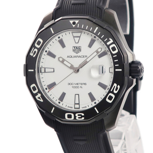 【3年保証】 タグホイヤー アクアレーサー ナイトダイバー WAY108A.FT6141 ブラックPVD 白 バー クオーツ メンズ 腕時計