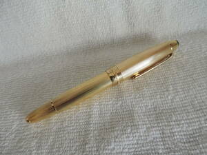 金張り・美品・モンブラン万年筆・吸入式・マイスターシュテュック・ペン先F:金18K-750・MONTBLANC 146