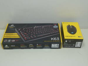 ③■新品/2点セット■CORSAIR K63 CH-9304211-AP ゲーミングキーボード・ゲーミングマウス コルセア Cherry MX Red